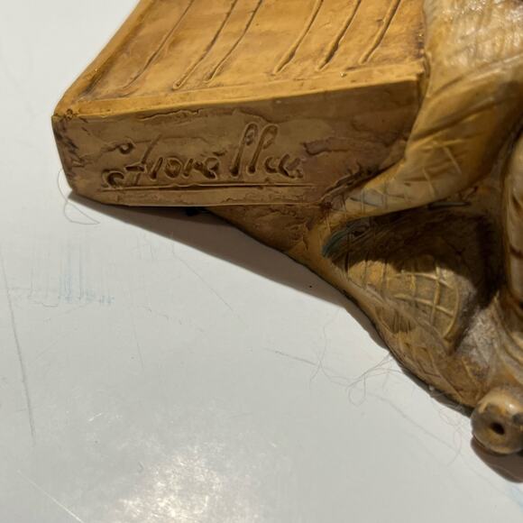 Vintage Italian Capodimonte Child Fish Seller Statue hand painted - Picture 10 of 12